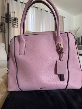 Tumi Women’s Pink/Purple Leather Tote Handbag
